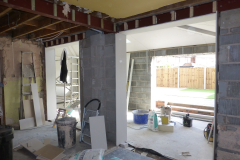 Hough Green extension plastering